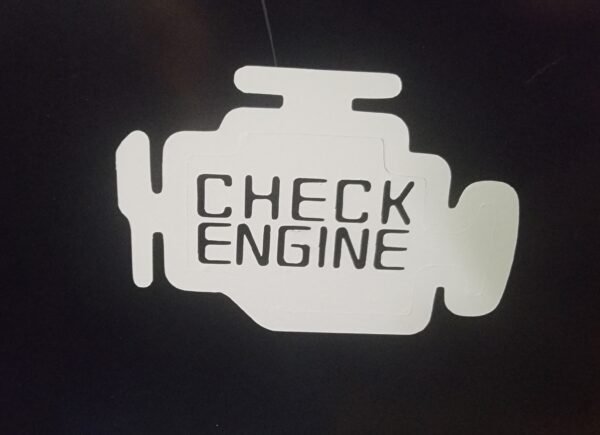 CHECK ENGINE Glow In The Dark Sticker - Image 2